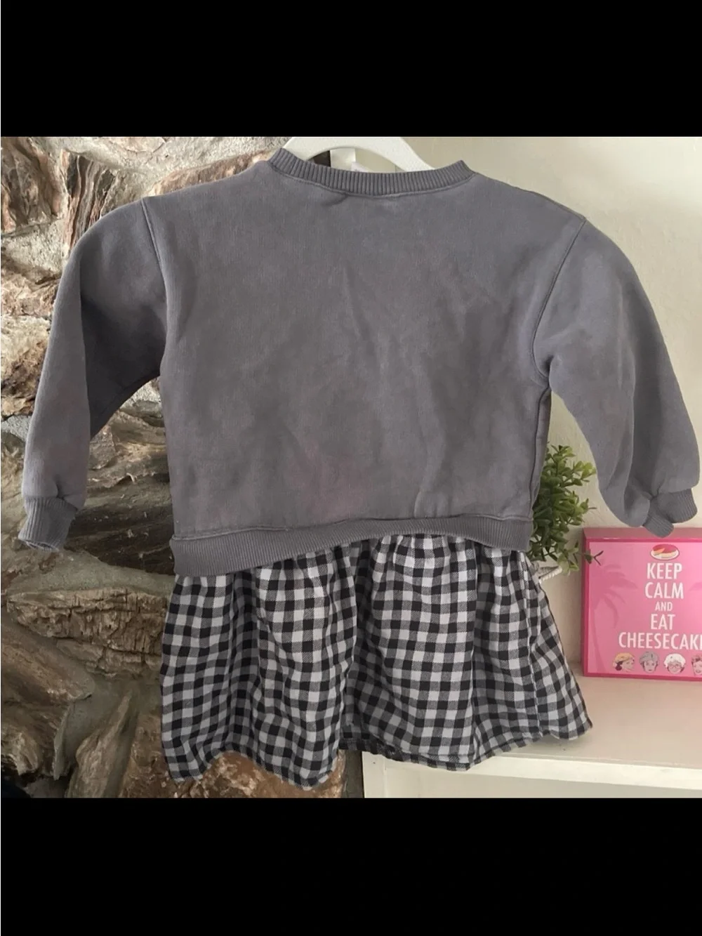 Zara Girls Mon Petit Trésor Bear Crewneck Sweatshirt Dress 2-3yrs